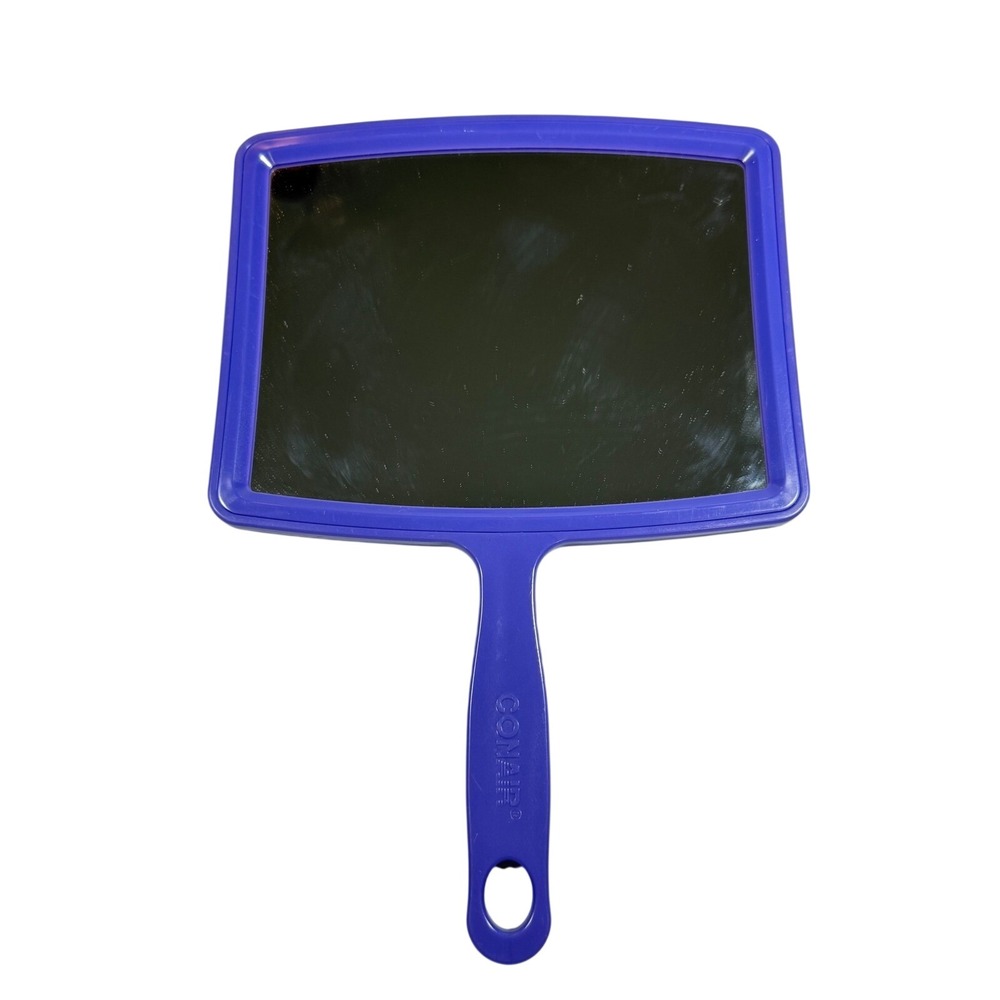 VTG Conair Handheld Mirror Large Purple Preowned Barber Makeup Vanity Beauty‎